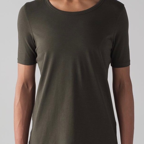 lululemon athletica Tops - Lululemon dark olive love tee crew II
